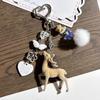 Portable Deer Keychain Handmade Phone Charms Vintage Fawn Keychain Christmas Gift