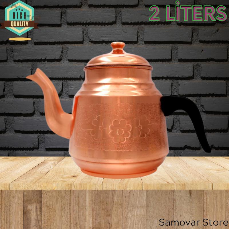 Turkish Teapot Copper Teapot Tea Turkish Coffee Pot Premium Kitchenware Tea Infuser Samovar Kettle Tea Ceremony Gift Box Antique