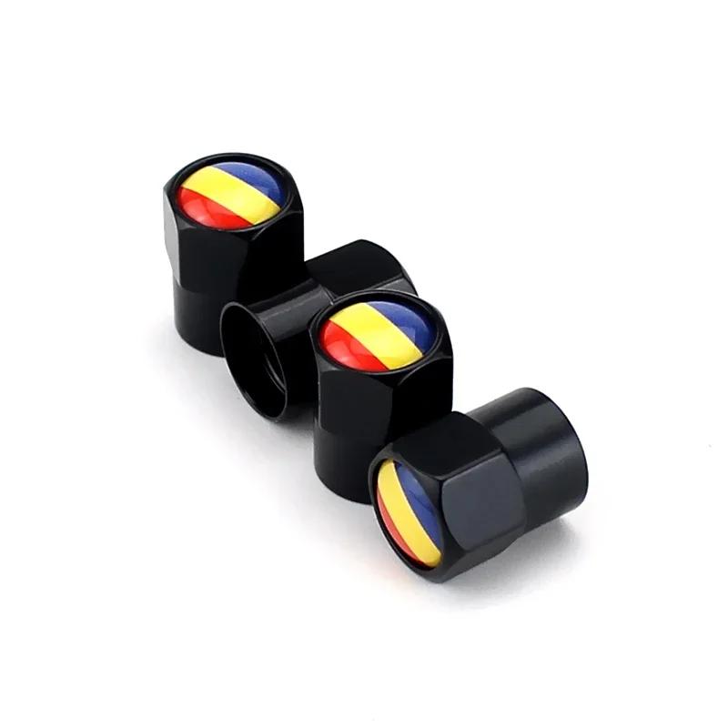 

4PCS Romania Flag Car Wheel Tire Valve Caps Tyre Stem Covers for Honda Toyota BMW Nissan Volkswagen KIA Ford Hyundai Subaru чёрный