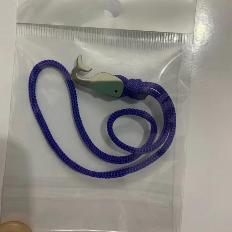 

Военно-морской стиль Кемпинг Парашютный шнур Хвост кита Якорь Браслет Мужчины Женщины Паракорд Ювелирные изделия Обертывание Металлические крючки one size синий