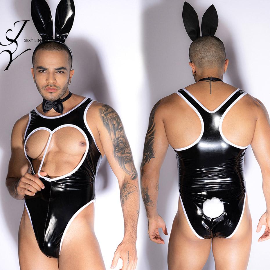 JSY Sexy Sailor Uniform Cosplay Lingerie Men Underwear Blue Vest Bodysuit Erotic Lingerie Porno Costumes Sexy Role Play Outfits