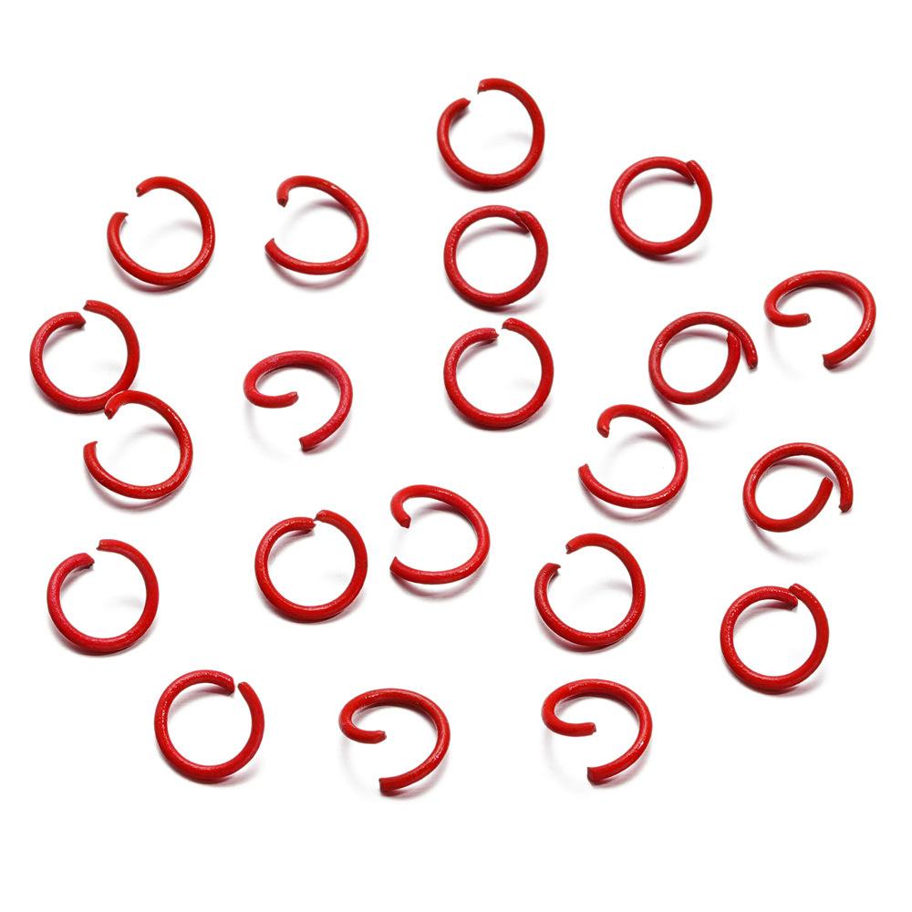 1.2 * 10Mm Open Ring, Colored Painted Iron Ring, Candy Color Connecting Ring, Handmade Diy Keychain Jewelry Ring.