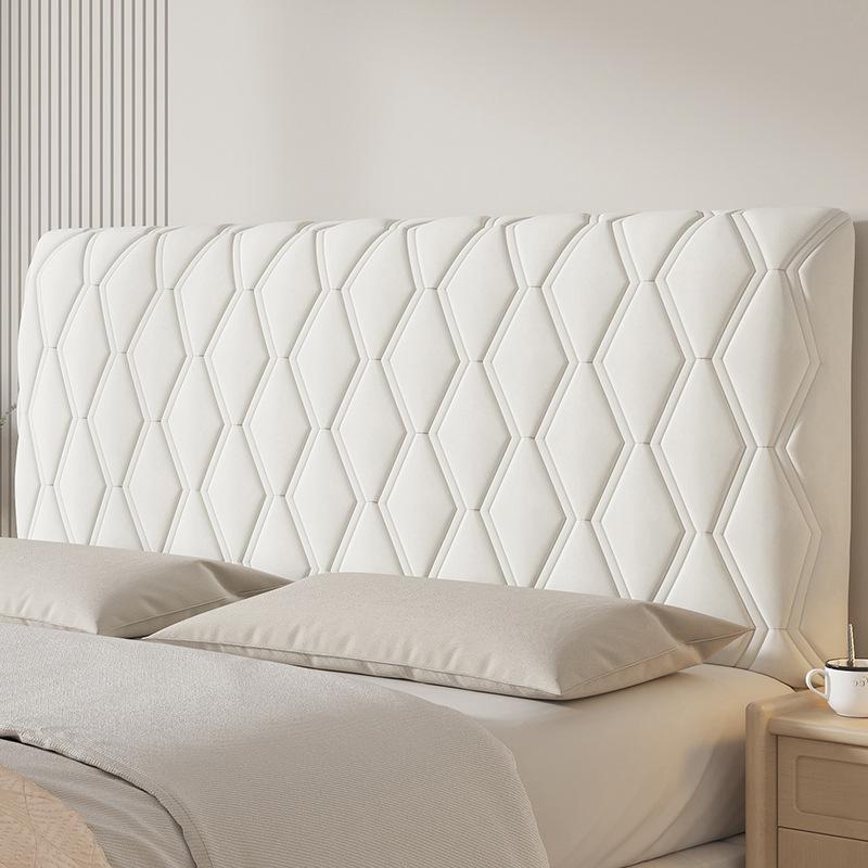 Lux Quilted Bed Headboard Cover: Thick, Soft Padding for Wood Backrest – Universal, All-Season Dust Cover.