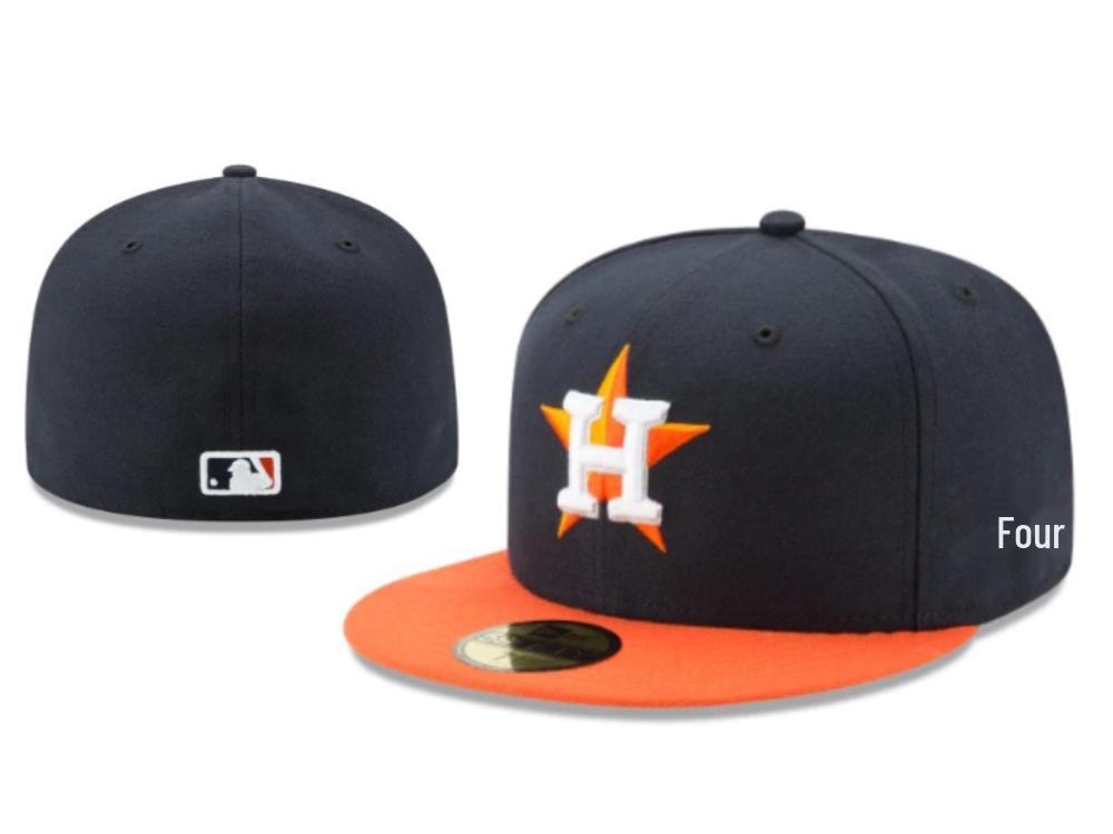 Houston Astros Sun Protection Closed-face Baseball Cap - Fully Sealed Embroidered Hat
