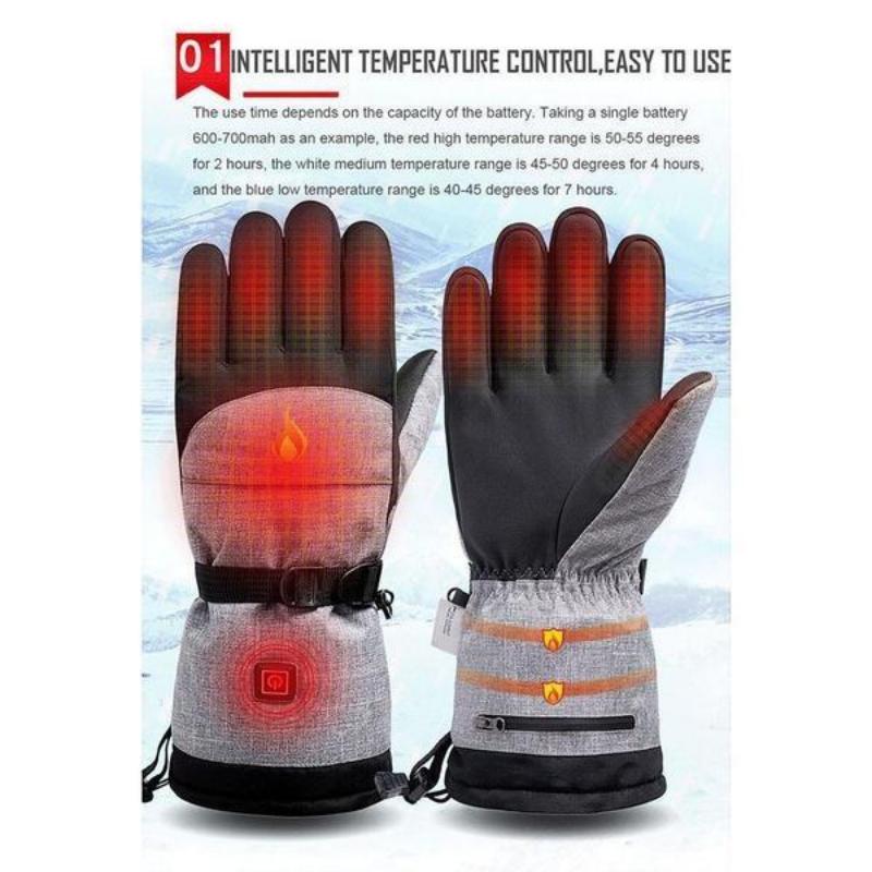Beheizte Winterhandschuhe, batteriebetrieben, thermische Motorrad-Heizhandschuhe, wasserdicht, Touchscreen, Handwärmer, Radfahren, Skifahren, Outdoor