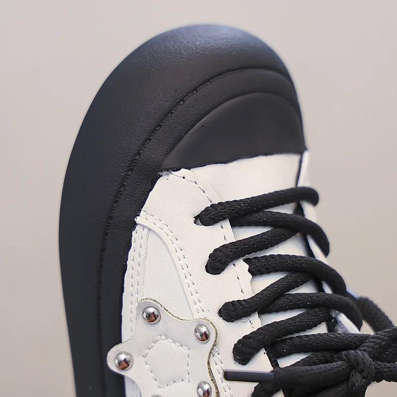 Thick Soled Kids Shoe for Girl White Shoes Children Board Shoes Designer Shoe Toddler Boy Shoes Casual Sneakers for Boy Kids