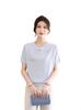 Fashionable Ice Silk Summer Top for Moms - 2026 New Style Short Sleeve Blouse for Mid-Aged Women
