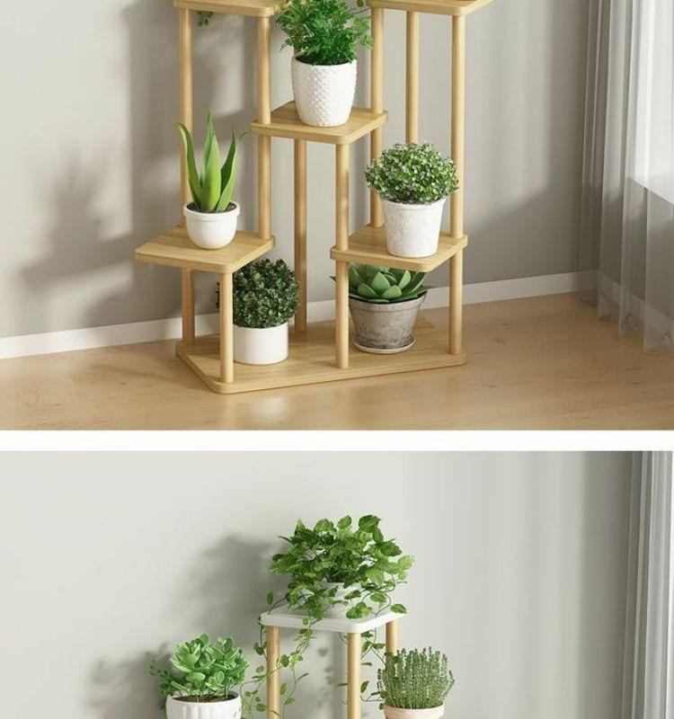 Iron Art Flower Stand with Wheels, Multi-tiered for Indoor/Outdoor Balcony Use