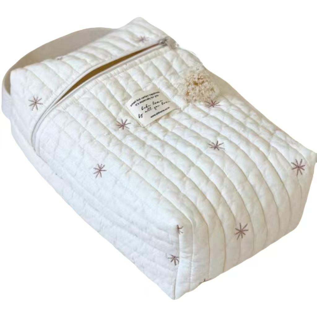 

Портативная сумка для подгузников в коляске, стеганый органайзер для детских подгузников, сумки для мам с вышивкой, аксессуары для малышей, сумка для пеленания, сумка для хранения