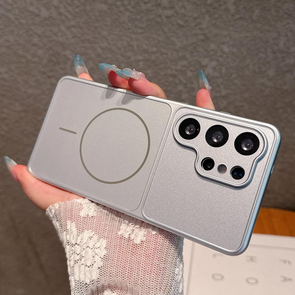 Matte Nano Magnetic For Magsafe Case For Samsung Galaxy S26 Ultra S25 S24 S23 Ultra Lens Protection Shockproof Hard PC Cover
