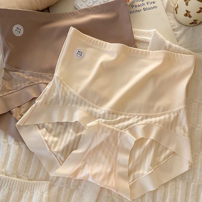 Plus Size Women's Thin Ice Silk High Waist Waist Waist Shape Long Crotch Panties