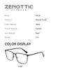 ZENOTTIC Square Prescription Glasses Fashion Metal Myopia/Progressive Eyewear Best Optical Eyeglasses for Men