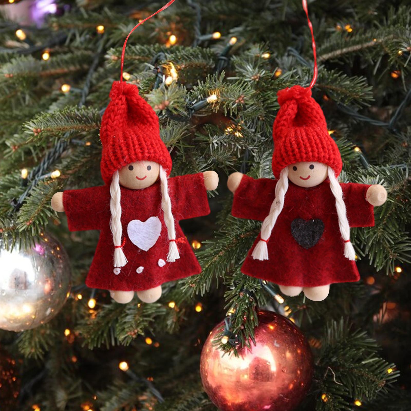 

Christmas Tree Snowman Dolls Ornament Multipurpose Christmas Ornament 2025 for Windows Wedding Party Balcony Door Bedroom червоний