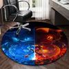 1 szt. Okrągły dywanik Sonic the Hedgehog Dwukolorowy - Design Anime Mata pod krzesło biurowe, Antypoślizgowy dywanik do wystroju domu