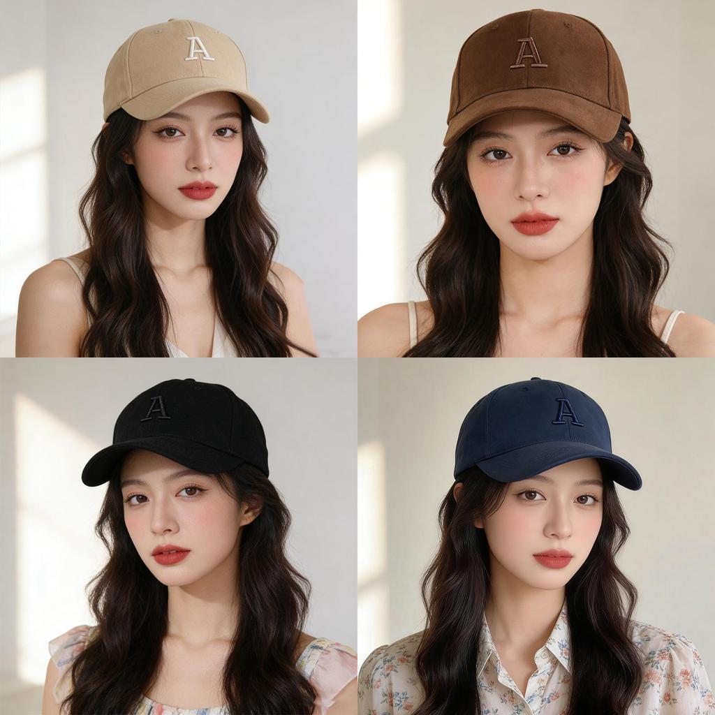 Cotton Embroidered Letter Baseball Cap For Women Men Sun Protection Casual Wear Spring