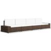 VidaXL Salon de jardin 4 pcs Résine tressée Marron
