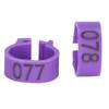 100 Stück Vogel Fußringe Nummernidentifikation Taube Beinbänder Geflügel Clip Ring Lila
