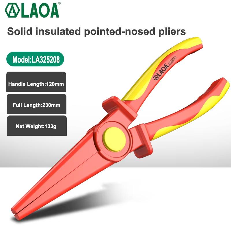 LAOA Multifunktionaler isolierter Drahtschneider Hochspannungstolerant 1000V Elektrikerwerkzeug mit solider Spitzzange
