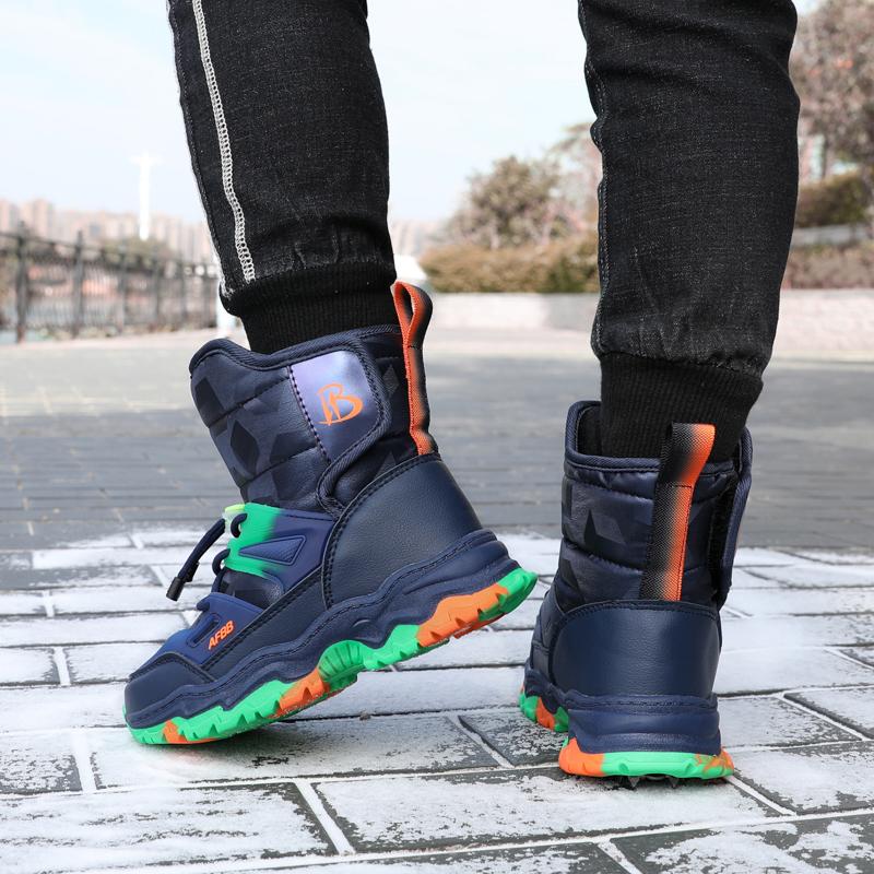 Детская зимняя противоскользящая износостойкая и мягкая теплая спортивная обувь с высоким — фото 6