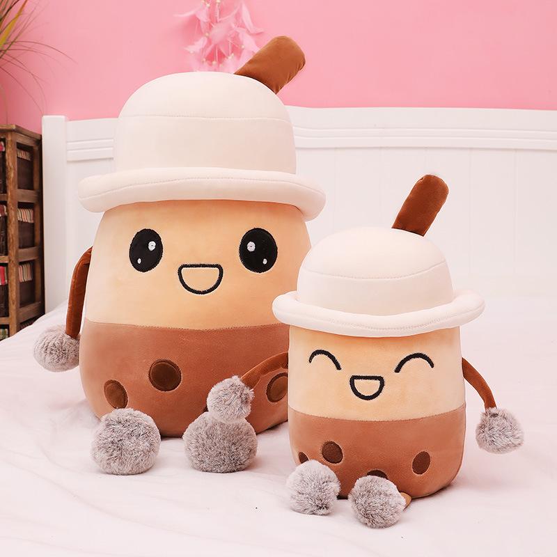 Hands and feet milk tea cup doll throw pillow cute bubble tea plush toy children's accompanying doll rag doll