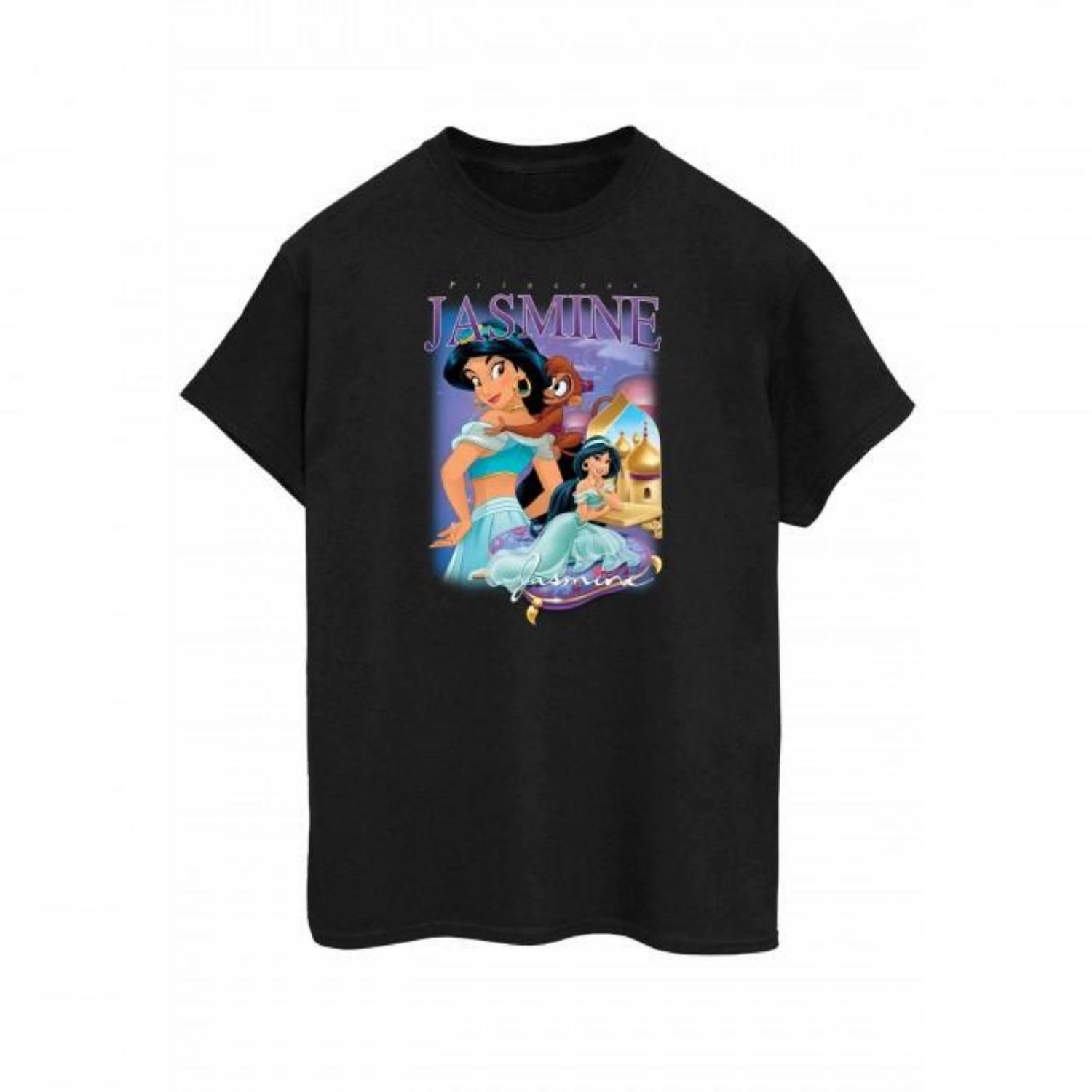 aladdin Womens_Ladies Jasmine Montage Cotton Boyfriend T-Shirt S разноцветный