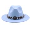 European and American Woolen Jazz Hat, Flat-brimmed Big-eave Hat, Autumn and Winter British Style Men's and Women's Fashion, Felt Hat Top Hat