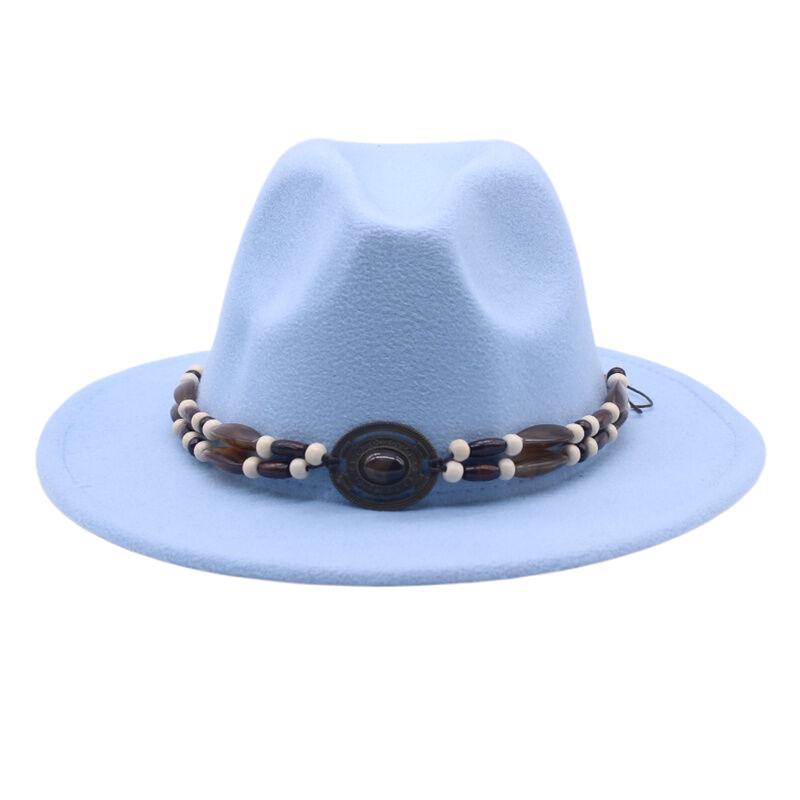 European and American Woolen Jazz Hat, Flat-brimmed Big-eave Hat, Autumn and Winter British Style Men's and Women's Fashion, Felt Hat Top Hat