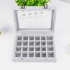 Jewelry Display Tray Classic 24 Grids Velvet Ear Stud Earrings Ring Display Tray Storage Container Organizer Jewelry Display