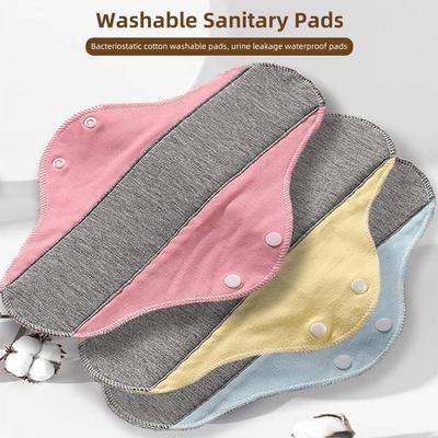 5pcs Reusable Adult Diaper Menstrual Cloth Sanitary Non-slip Soft Pads Napkin Washable Panty Liners Feminine Hygiene Pad Period