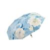 Triple Fold Umbrella Black Glue Chinese Style Peony Sun Protection Umbrella Anti UV Clear Umbrella Sun Umbrella Folding Umbrella