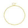 Gold Double Layer Snake Bone Chain Necklace with Cube Beads Minimalist Choker Necklace for Women Daily Wear