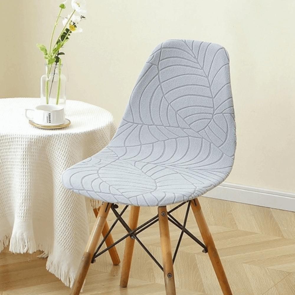 

Leaves Jacquard Armless Chair Cover Stretchable Solid Color Chair Protective Cover Anti-dirt Washable Elastic Chair Case светло-серый