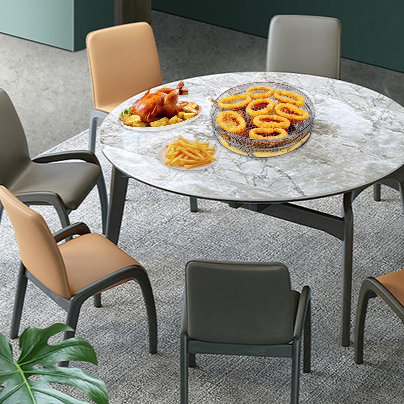 3-lagiges Dörrregal für Luftfritteusen, stapelbar, platzsparend, aus 304-Edelstahl für Schnellkochtöpfe