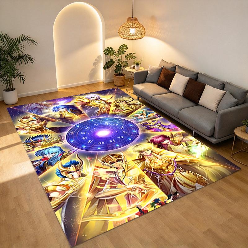 Saint Seiya Living Room Nonslip Area Rug Soft Carpet For Bedroom Game Playroom Sofa Office Home Decor Doormat Christmas Gift C9302700