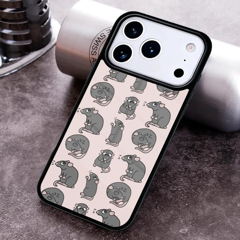 Mouse Rat Phone Case for iPhone 17 16 15 Pro Max Air 14 13 12 11 Plus Shockproof Capa Cover
