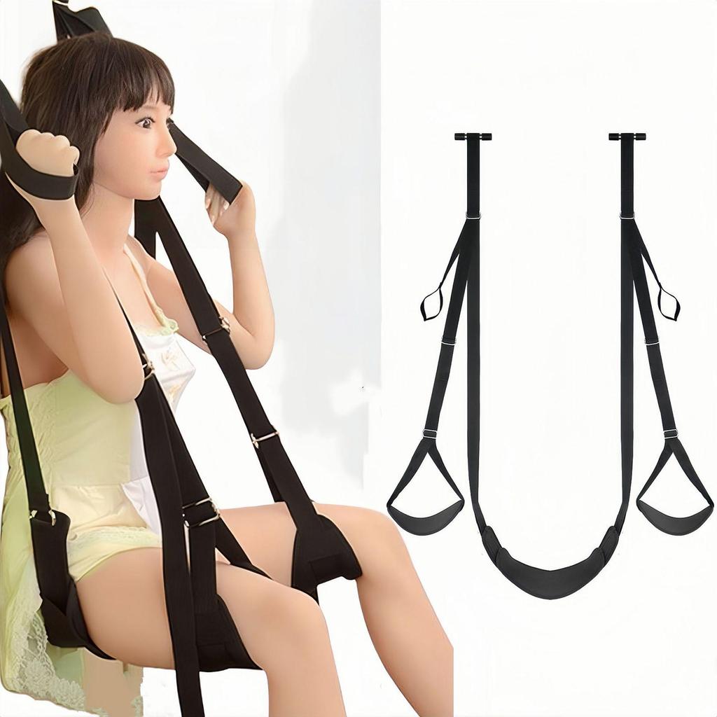Carmen Swing with Cushion Doorway Restraint & Leg Spreader - Couple's BDSM Alternative