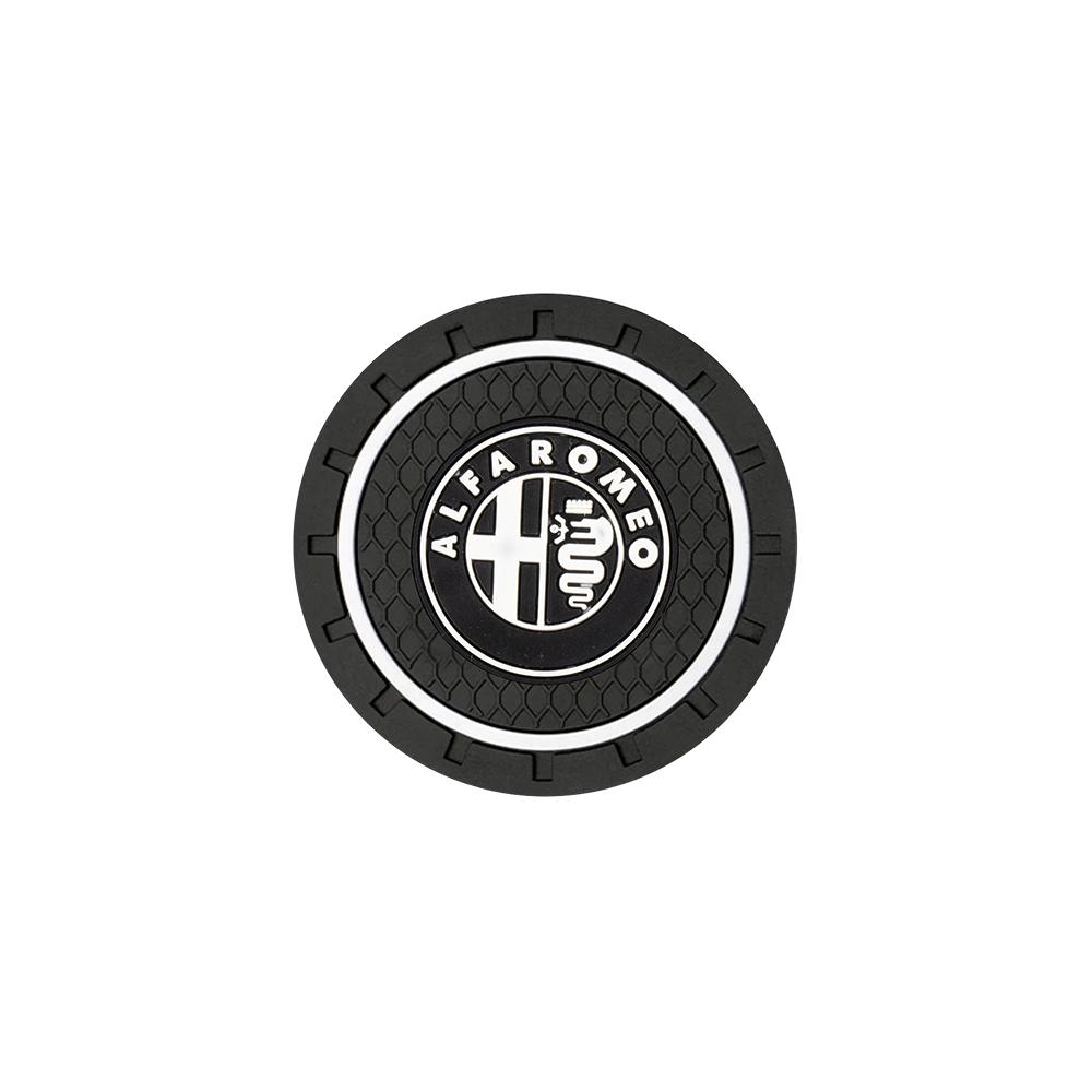 

1/2Pcs Car Interior Coaster Waterproof Non-Slip Mat Auto Decorate Accessories For Alfa Romeo Giulia Tonale Giulietta 156 159 147