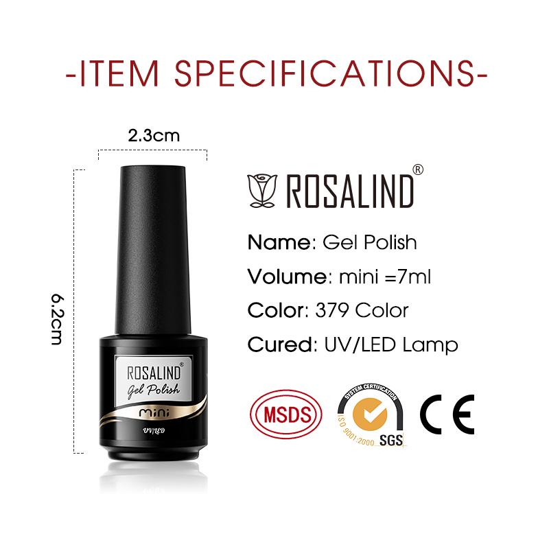 ROSALIND Gely na nehty 109 Color Nail Polish Gel Lak Semipermanentní gel Lak na nehty Soak Off UV Gel Polish Manikúra Art Gel pro Nail Art Design