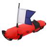 Outdoor Inflatable Float Scuba Diving Surface Marker Buoy with Dive Flag (Red)