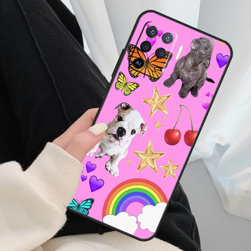 Schmetterlingsblumen Hülle Für Oppo A54 A74 A94 A18 A57 A17 A77 A38 A58 A78 A98 A80 A60 A40 A96 A76 A16 A15 A5 Pro