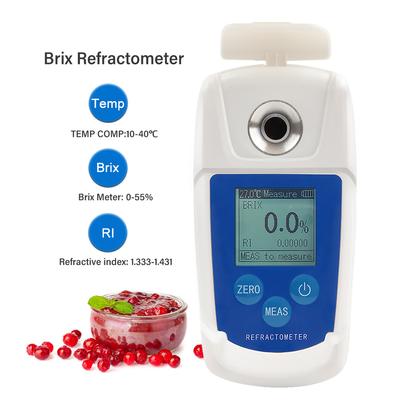 High Precision 0-55% Digital Brix Refractometer Brix Meter Automatic Temperature Compensation Refractive Index Sugar Content Tes