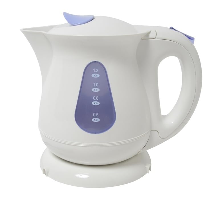 Electric Kettle, 1.2L, Small Capacity, Automatic Power-Off, White, Blue, MAK-900