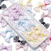 30pcs 2.7*3.7cm Polka Dot Polyester Ribbon Bows Colorful Mini Bowknots For DIY Clothing Sewing Hairpin Decoration Accessories