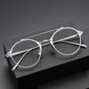 Ultralight Pure Titanium Reading Glasses For Men Women Alloy Double Bridge Retro Round glass Anti blue Light Presbyopia Eyewear