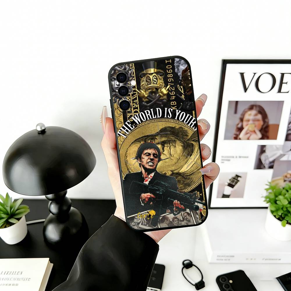 S-Scarface T-Tony Handyhülle Für Samsung Galaxy A73,A72,A71,A70,A53,A52,A51,Andere Weiche Schwarze Hülle