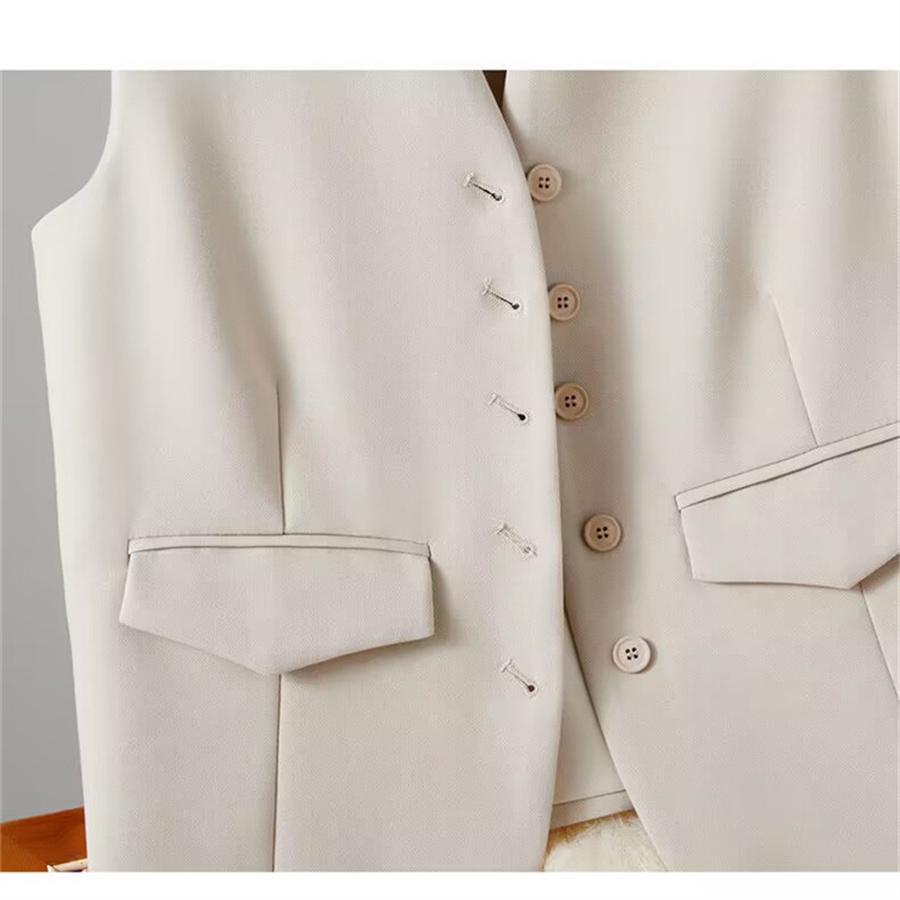 Business Weste Anzugjacke für Damen Blazer Mode Sommerjacken Koreanische Lockere Beiläufige Ärmellose Blazer Anzüge