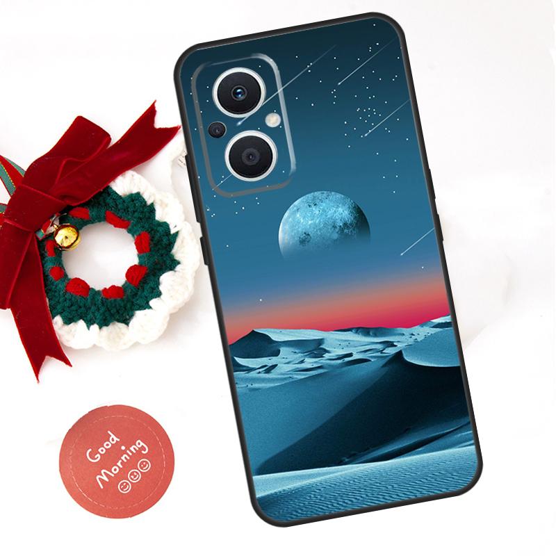 Moon Stars Space Funda For OPPO Reno 8 Lite 10 11 12 13 14 Pro 11F 12F 13F 14F OPPO Find X8 X5 X6 X9 Pro Case
