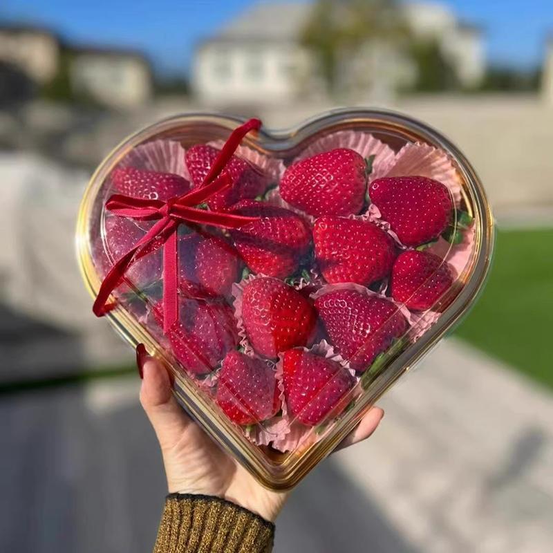 Boîtes à Fruits en Forme de Cœur 3 Pièces Avec Couvercle Contenants de Stockage pour Sucre Boîte Créative à Bijoux Bonbons Snacks pour Cadeau de la Saint-Valentin Décoration de Fête