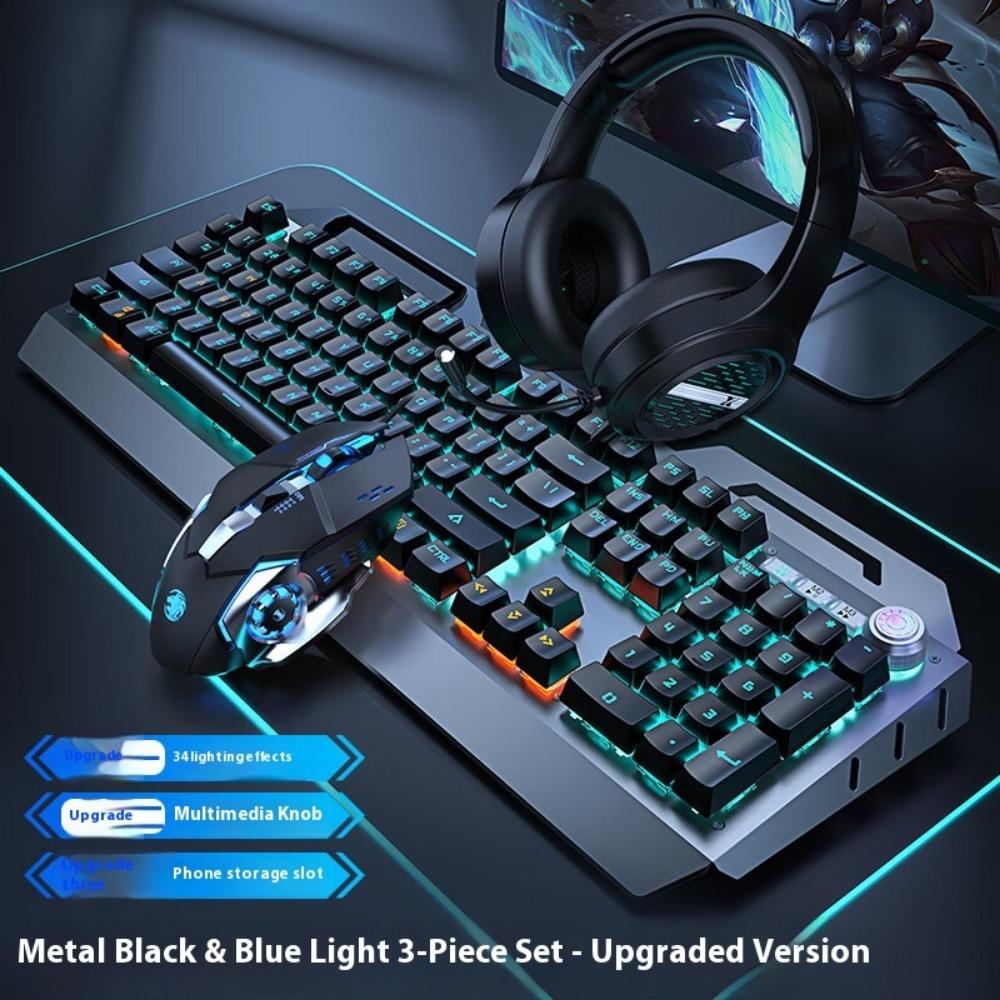 Mechanical Keyboard, Wired Mouse Set, Game Computer, E-sports, Green Axis, Wireless Keyboard and Mouse Special