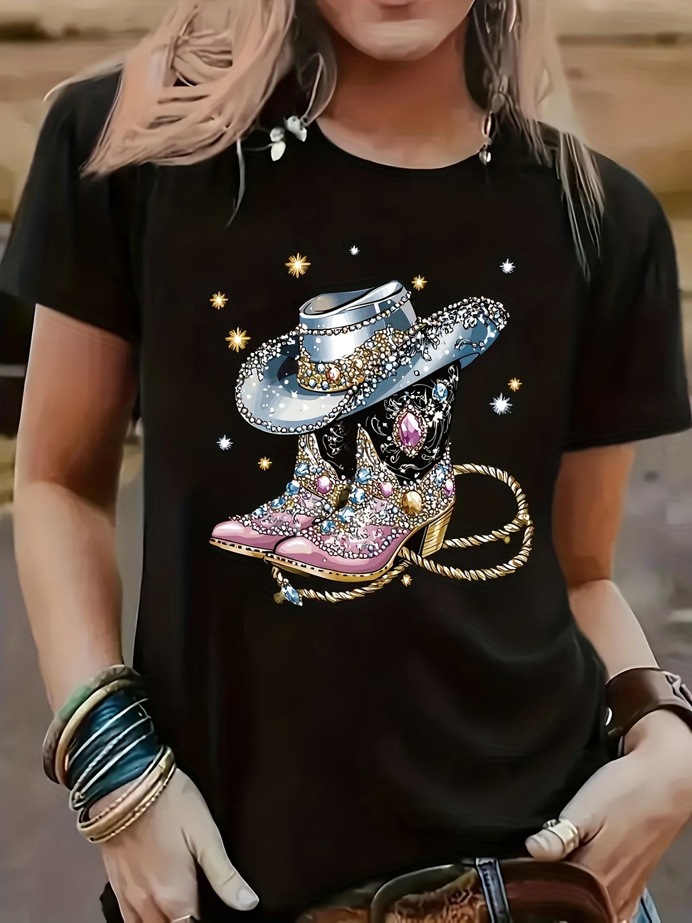 

ShortSleeved Western Cowboy Series Printed TShirt a Stylish And Versatile Piece Suitable for All Seasons S